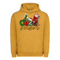 Pigment Peanut Butter cozy season with santa christmas tree cactus and gift Urban Hoodie - AdoDesignShop