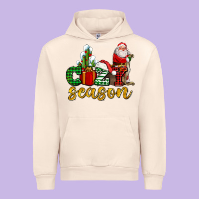 Cozy Season With Santa Christmas Tree Cactus And Gift Urban Hoodie Designed By Adodesignshop