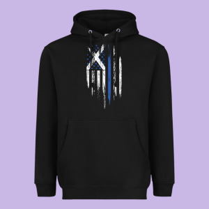 Scottish American Flag Combo Scotland Usa Saltire Gift Heavyweight Hoodie Designed By Trangstudio