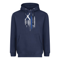 Navy Scottish American Flag Combo Scotland USA Saltire Gift Heavyweight Hoodie - trangStudio
