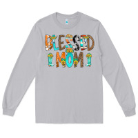 Moon Dust Blessed Mom Long Sleeve Tee - CowCowDesign