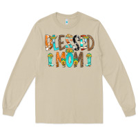 Mushroom Blessed Mom Long Sleeve Tee - CowCowDesign