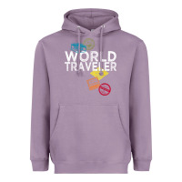 Lavender world traveler passport stamp gift shirt for men and women t shirt Heavyweight Hoodie - trangStudio