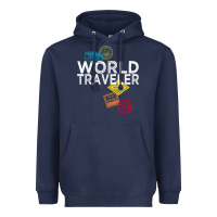 World Traveler Passport Stamp Gift Shirt For Men And Women T Shirt Heavyweight Hoodie | Teevron