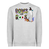 Heather Grey Bows and Boos Y'all Heavyweight Sweatshirt - CowhideDigitalArt