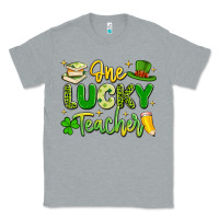 Heather Grey one lucky teacher Classic Tee - Artiststas
