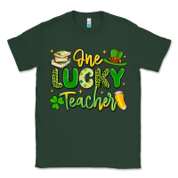 Sports Green one lucky teacher Classic Tee - Artiststas