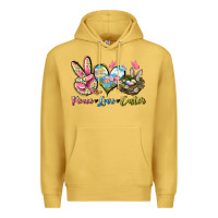 Antique Gold Peace love Easter Premium Hoodie - LillyAllenDesigns