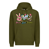 Army Green Peace love Easter Premium Hoodie - LillyAllenDesigns
