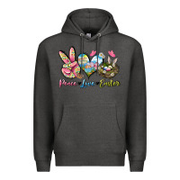 Charcoal Heather Peace love Easter Premium Hoodie - LillyAllenDesigns