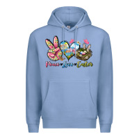 Colony Blue Peace love Easter Premium Hoodie - LillyAllenDesigns
