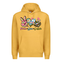 Mustard Peace love Easter Premium Hoodie - LillyAllenDesigns