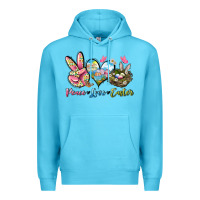 Ocean Blue Peace love Easter Premium Hoodie - LillyAllenDesigns