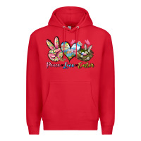 Red Peace love Easter Premium Hoodie - LillyAllenDesigns