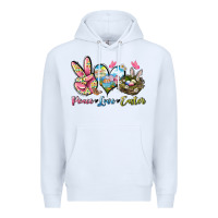 White Peace love Easter Premium Hoodie - LillyAllenDesigns