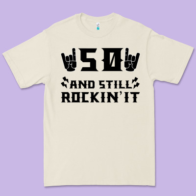 50 Birthday Rock Premium Tee Designed By Bettercallsaul