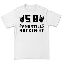White 50 Birthday Rock Premium Tee - Bettercallsaul