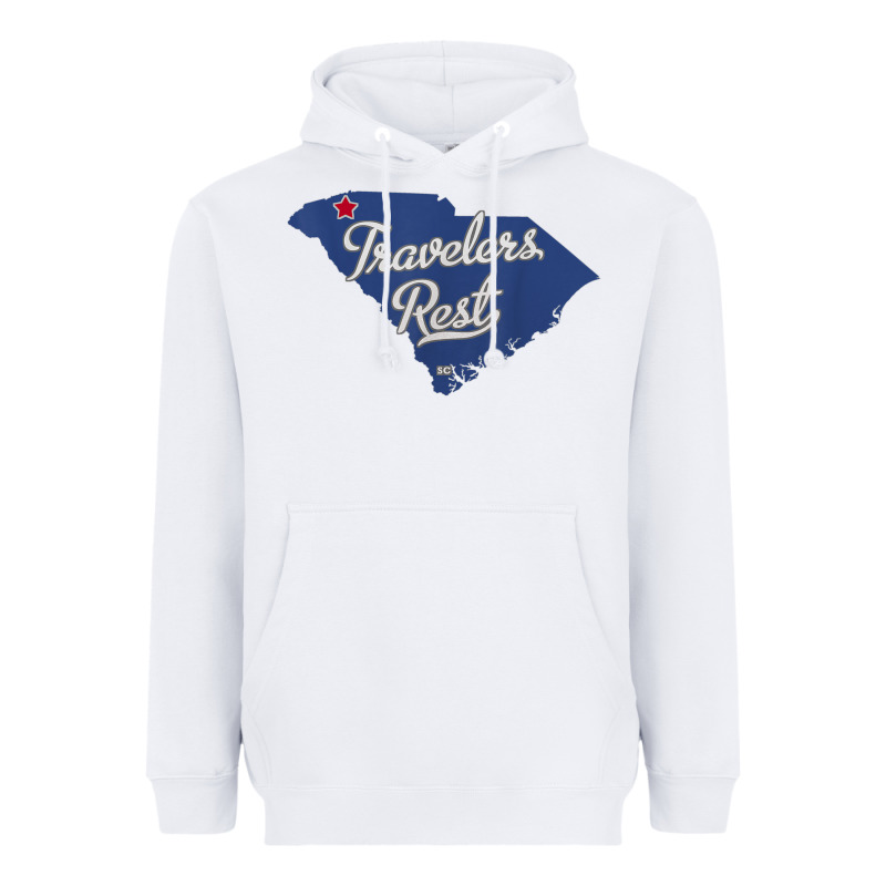 Travelers Rest South Carolina Sc Map Heavyweight Hoodie by trangStudio | Teevron