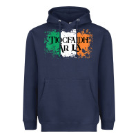 Navy Tiocfaidh Ar La Vintage Ireland Irish Flag Gifts For Men Heavyweight Hoodie - trangStudio