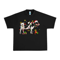 Black christmas holstein cow Urban Heavy Tee - CowGirlArtShop