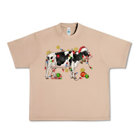 Burro christmas holstein cow Urban Heavy Tee - CowGirlArtShop