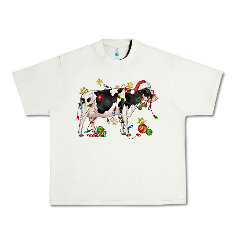 Christmas Holstein Cow Urban Heavy Tee by CowGirlArtShop | Teevron