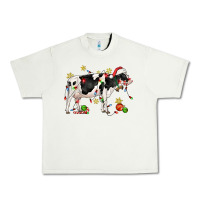 Pistachio christmas holstein cow Urban Heavy Tee - CowGirlArtShop