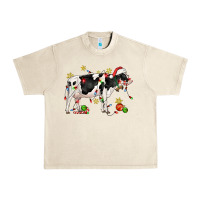 Sandshell christmas holstein cow Urban Heavy Tee - CowGirlArtShop
