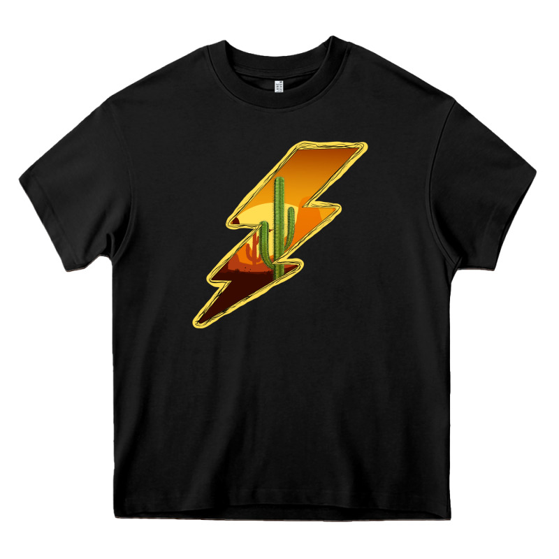 Cactus Sunset Lightning Heavy Core Tee by Bettercallsaul | Teevron