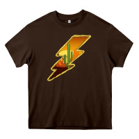 Chocolate Brown Cactus Sunset Lightning Heavy Core Tee - Bettercallsaul