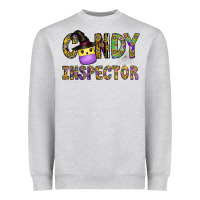 Heather Grey Candy Inspector Heavyweight Sweatshirt - CowhideDigitalArt