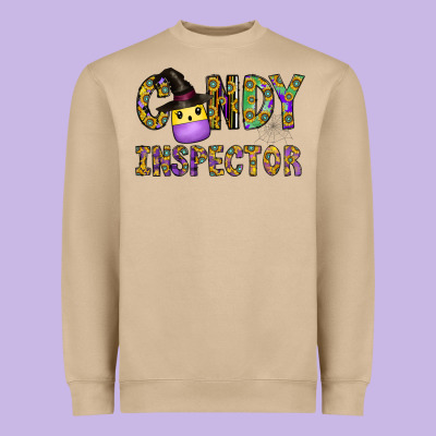 Candy Inspector Heavyweight Sweatshirt Designed By Cowhidedigitalart