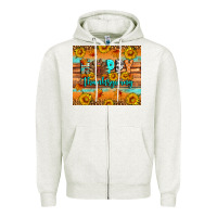 Oatmeal Heather Happy Thanksgiving Zipper Hoodie - Artiststas