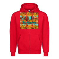 Red Happy Thanksgiving Zipper Hoodie - Artiststas