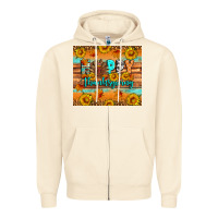 Sandshell Happy Thanksgiving Zipper Hoodie - Artiststas
