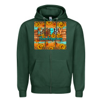 Sports Green Happy Thanksgiving Zipper Hoodie - Artiststas