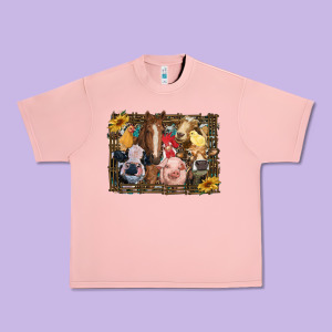 Western Farm Animals Urban Heavy Tee Designed By Ranaportraitstore