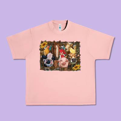 Western Farm Animals Urban Heavy Tee Designed By Ranaportraitstore
