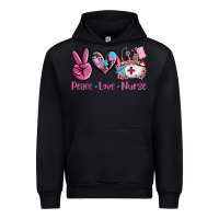 Black peace love nurse Urban Hoodie - AdoDesignShop