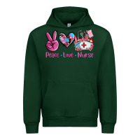 Forest Green peace love nurse Urban Hoodie - AdoDesignShop