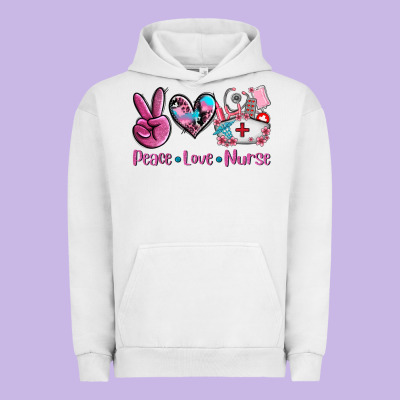 Peace Love Nurse Urban Hoodie Designed By Adodesignshop