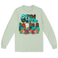 Matcha Girl Mama Flowers Cow Long Sleeve Tee - CowCowDesign