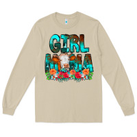 Mushroom Girl Mama Flowers Cow Long Sleeve Tee - CowCowDesign