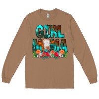 Toasted Coconut Girl Mama Flowers Cow Long Sleeve Tee - CowCowDesign