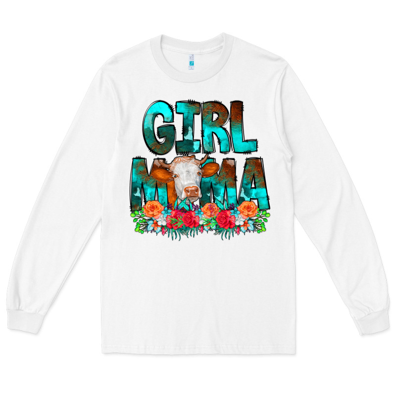Girl Mama Flowers Cow Long Sleeve Tee by CowCowDesign | Teevron