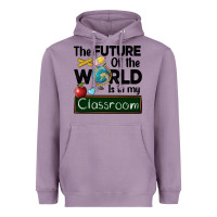 Lavender the future of the world is in my classroom Heavyweight Hoodie - BarkalooDesign