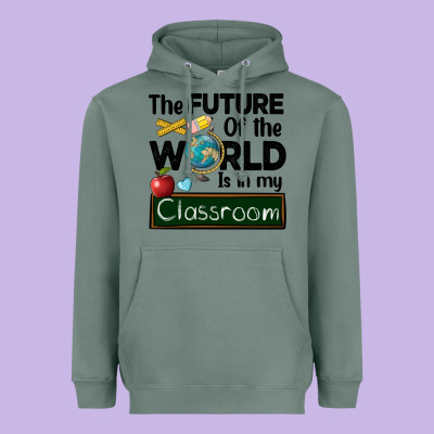 The Future Of The World Is In My Classroom Heavyweight Hoodie Designed By Barkaloodesign
