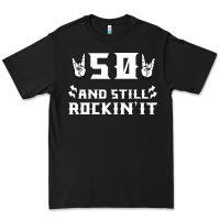 Black 50 birthday rock whitw Premium Tee - Bettercallsaul