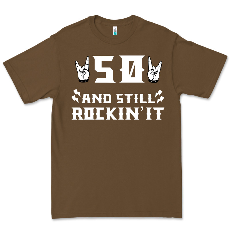 50 Birthday Rock Whitw Premium Tee by Bettercallsaul | Teevron