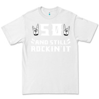 White 50 birthday rock whitw Premium Tee - Bettercallsaul
